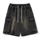 Casual Large Pocket Cargo Denim Short